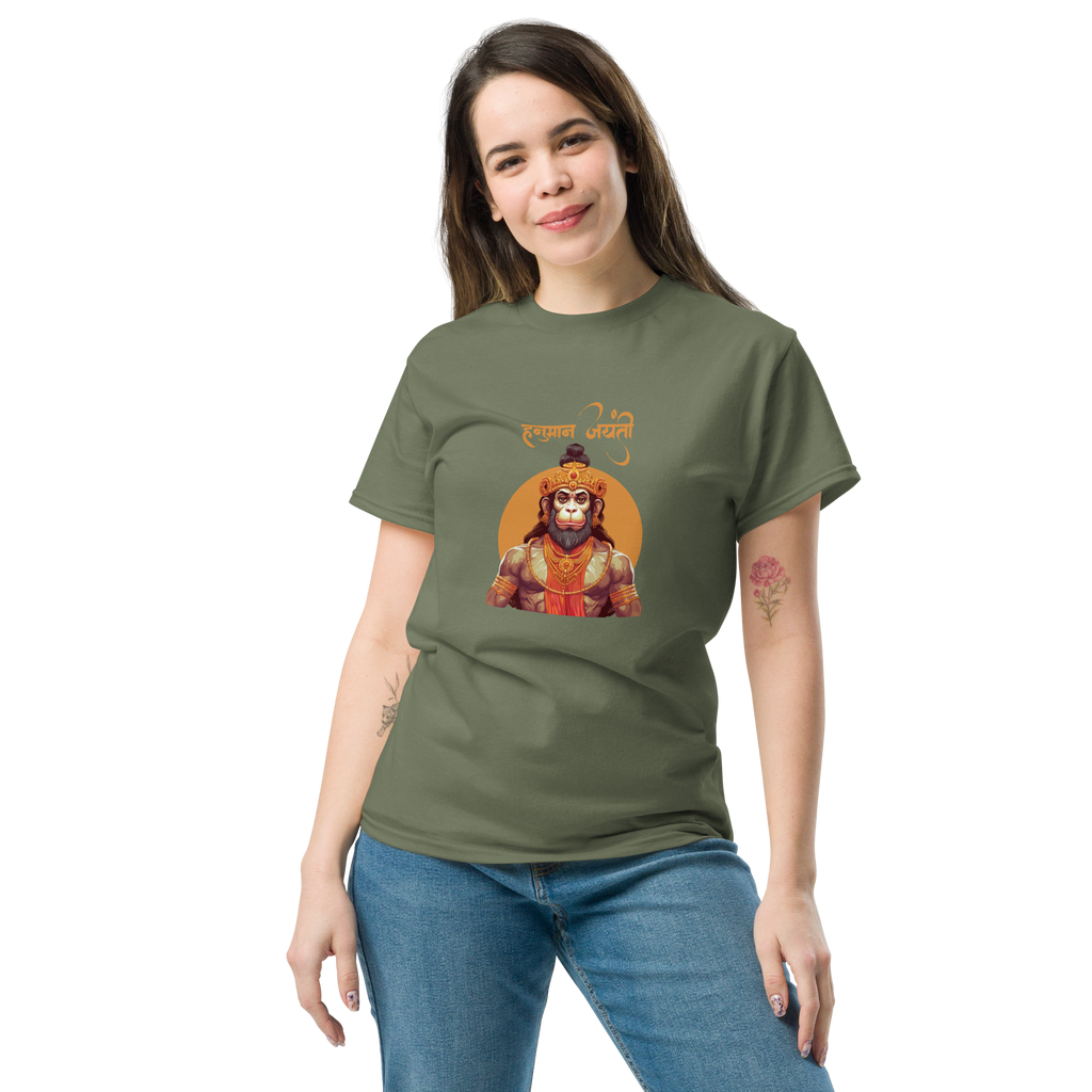 Powerful Hanuman Illustration Shirt for Spiritual Strength and Style