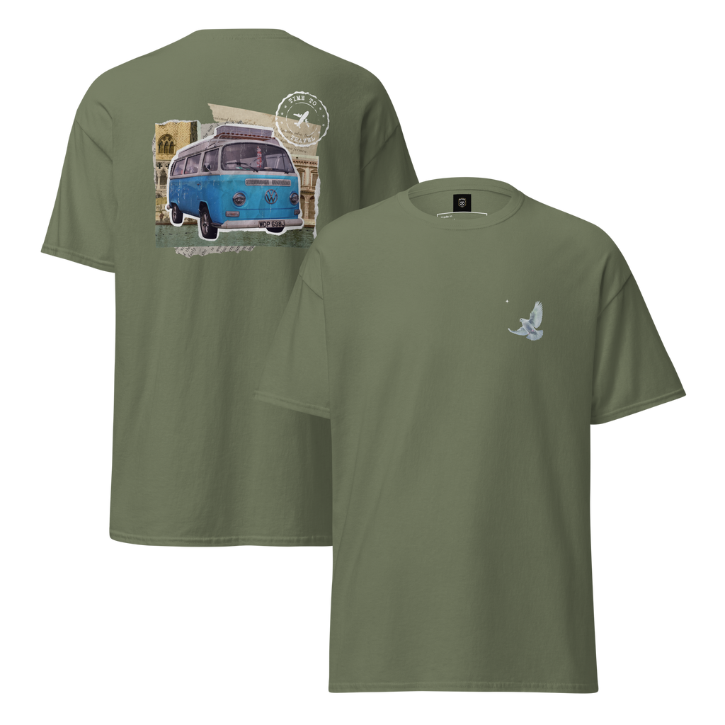 Wanderlust Graphic Tee for Adventure Seekers - Retro Van Design