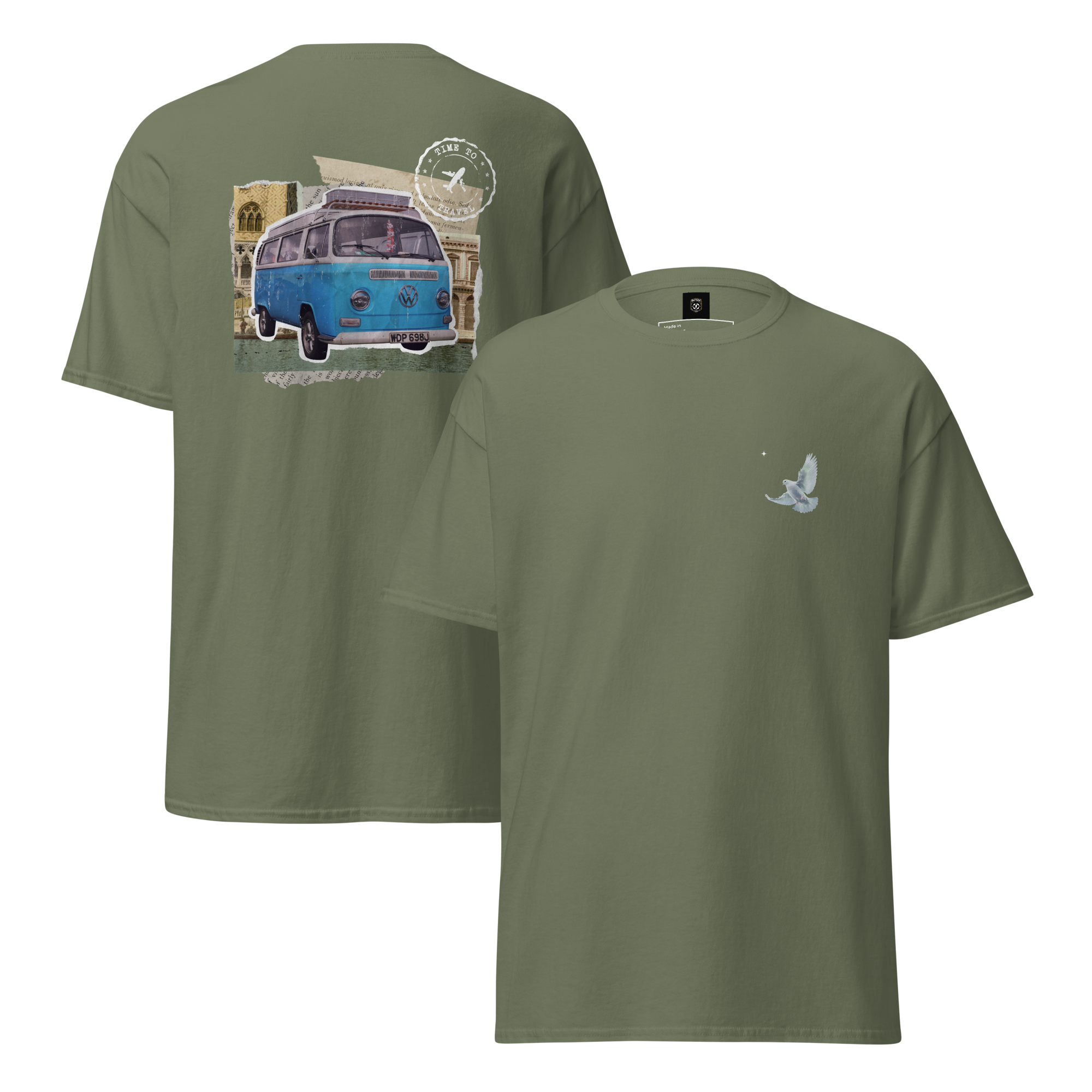 Wanderlust Graphic Tee for Adventure Seekers - Retro Van Design