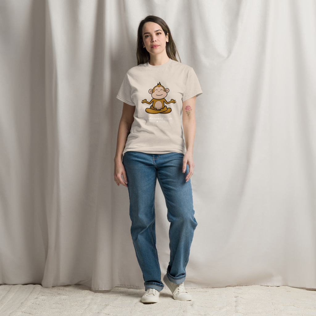 Zen Monkey Yoga T-Shirt for Meditation and Mindfulness
