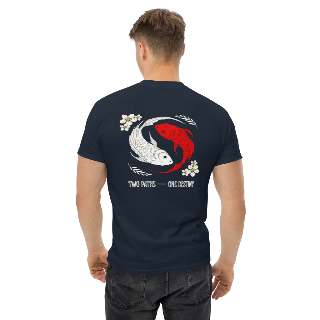 Two Paths Koi Graphic Tee - Stylish and Unique Koi Design T-Shirt