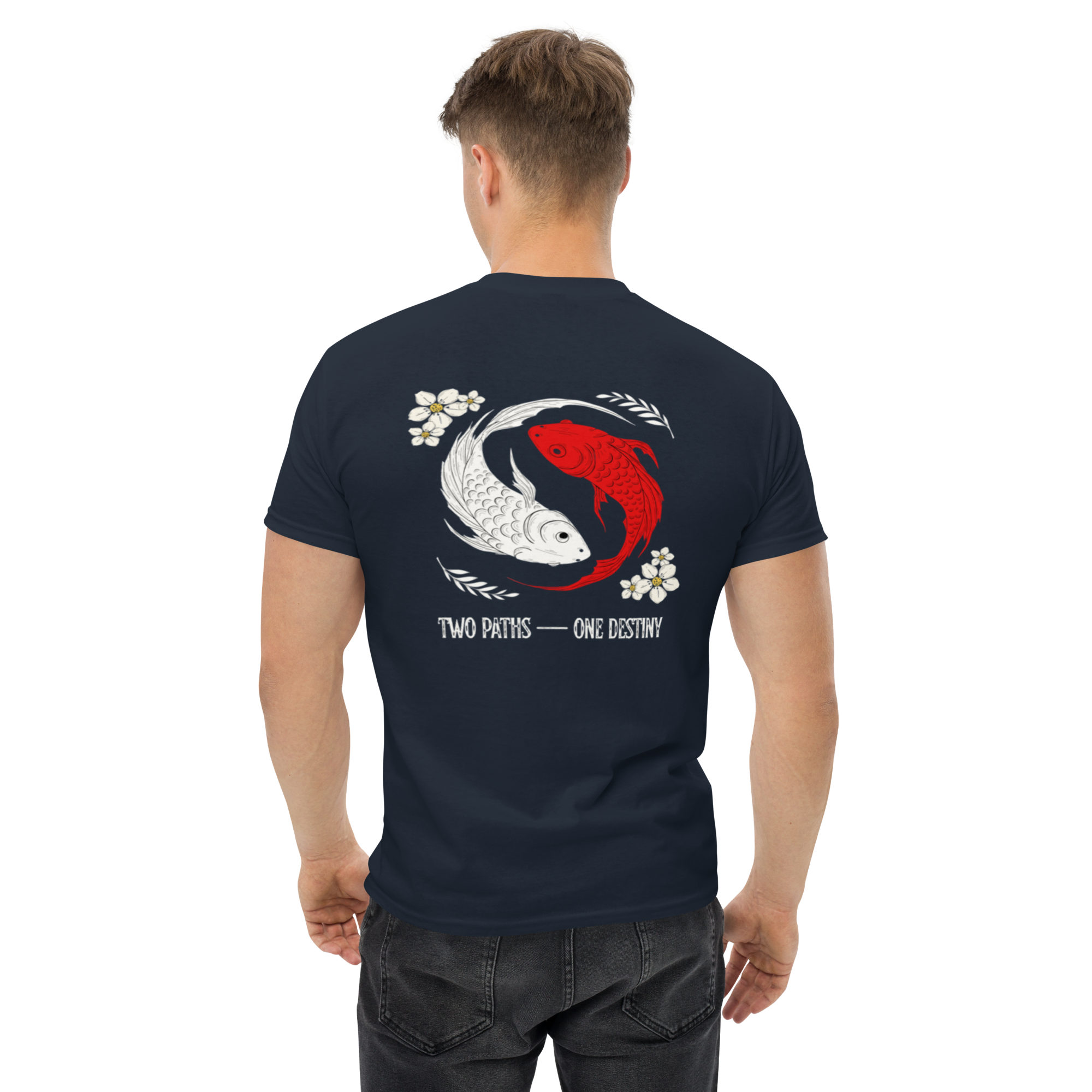 Two Paths Koi Graphic Tee - Stylish and Unique Koi Design T-Shirt