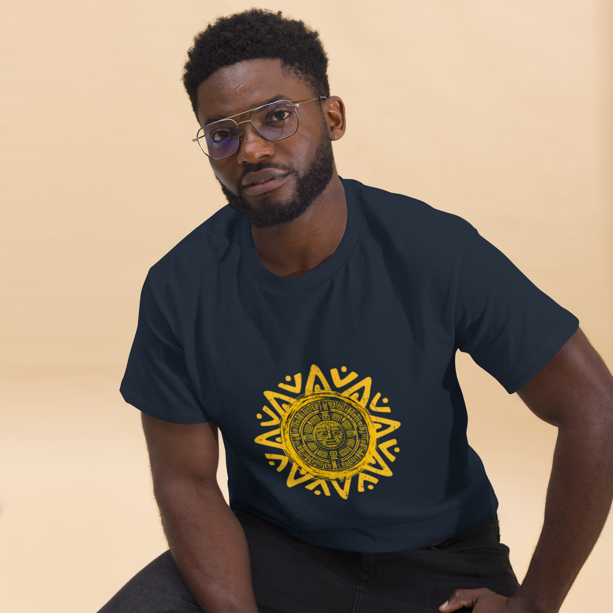 Unisex Aztec Sun Stone T-Shirt for Cultural Style