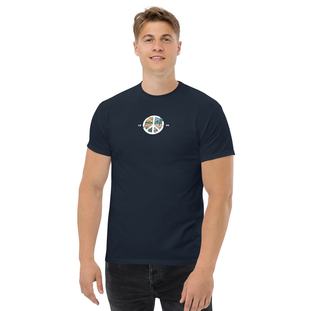 Beach in Peace Tee - Retro Graphic Comfort and Style