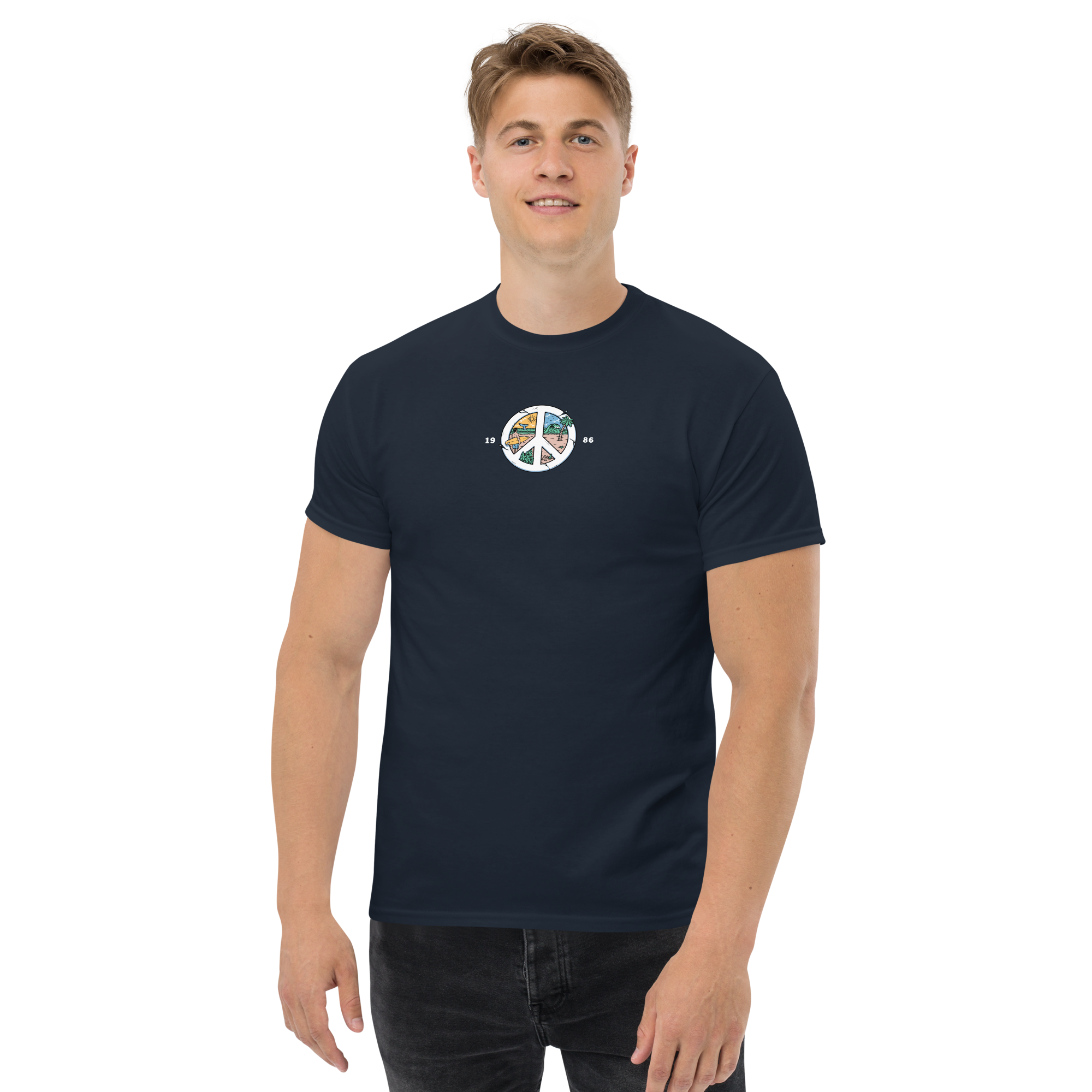 Beach in Peace Tee - Retro Graphic Comfort and Style