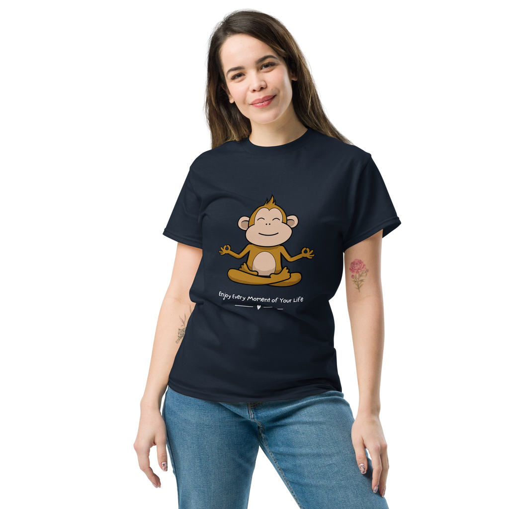 Zen Monkey Yoga T-Shirt for Meditation and Mindfulness
