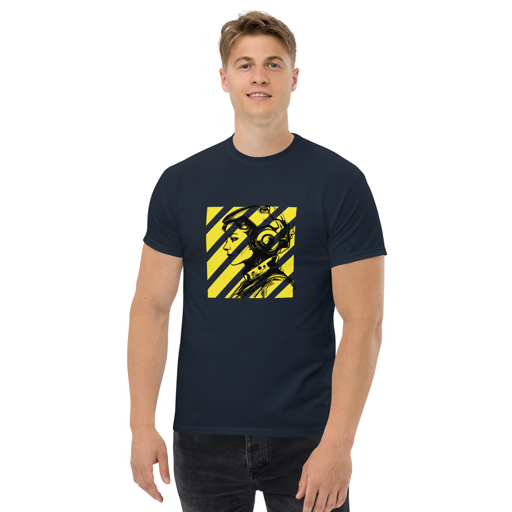 Futuristic Sci-Fi Shirt: Embrace Your Unique Style with a Bold Portrait Design