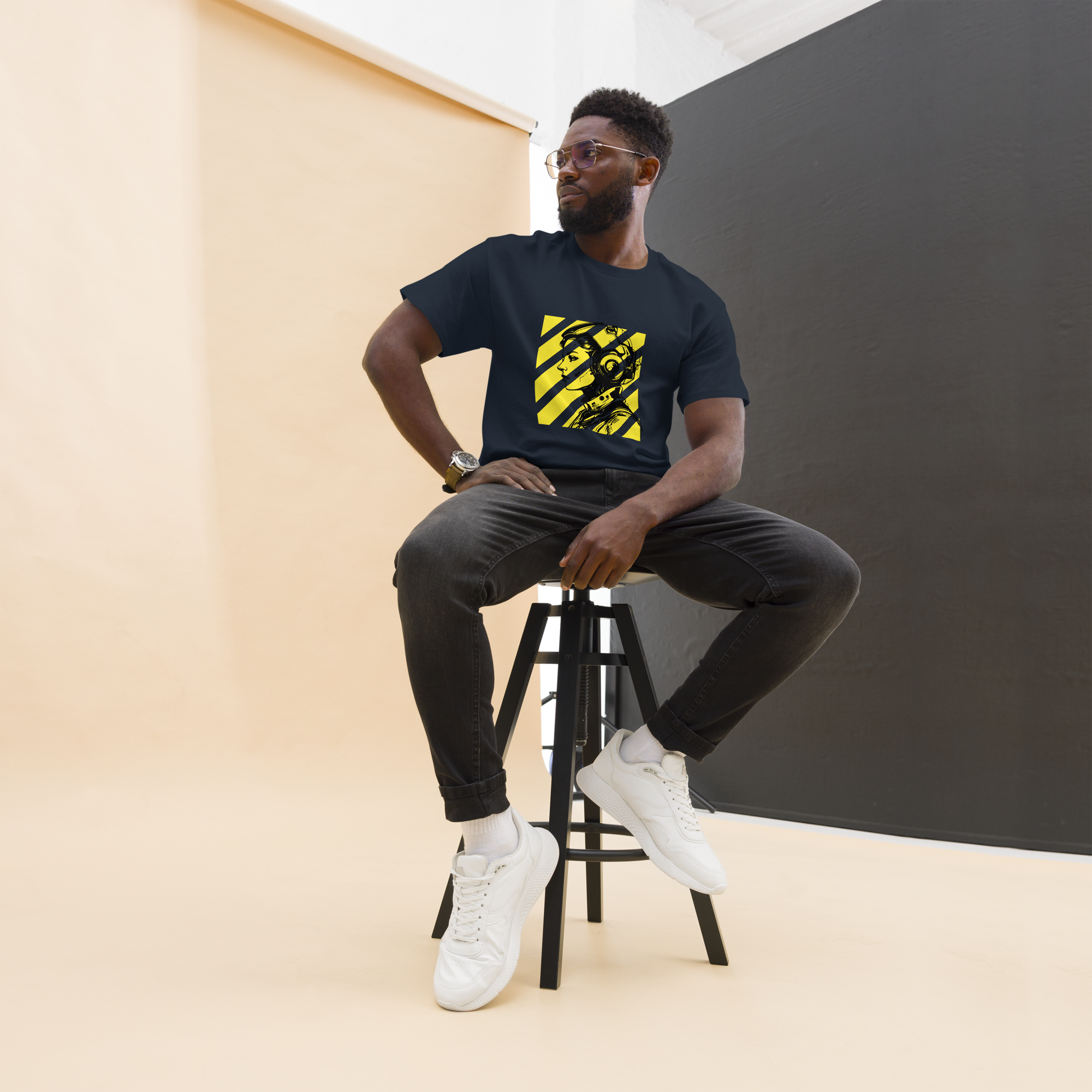Futuristic Sci-Fi Shirt: Embrace Your Unique Style with a Bold Portrait Design