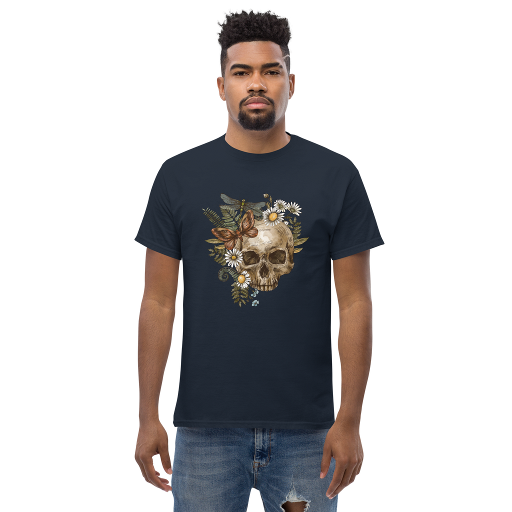 Botanical Skull T-Shirt - Heavyweight Style and Comfort for Trendsetters