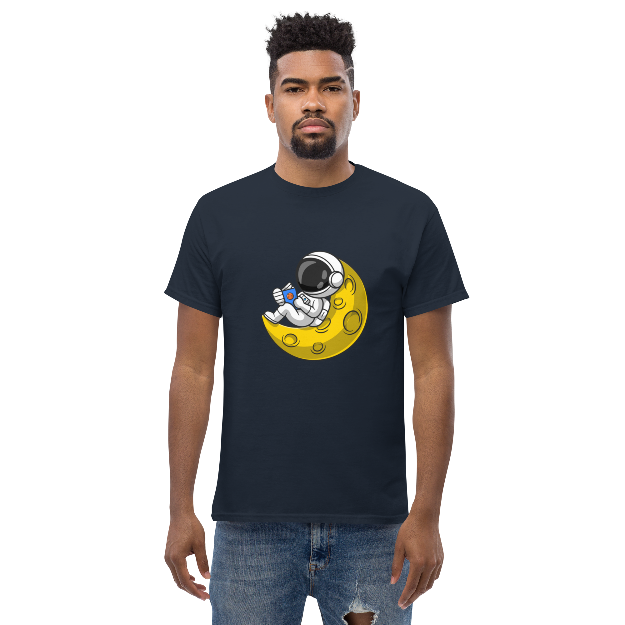 Lunar Reader Tee - Stylish Graphic Tee for Book Lovers
