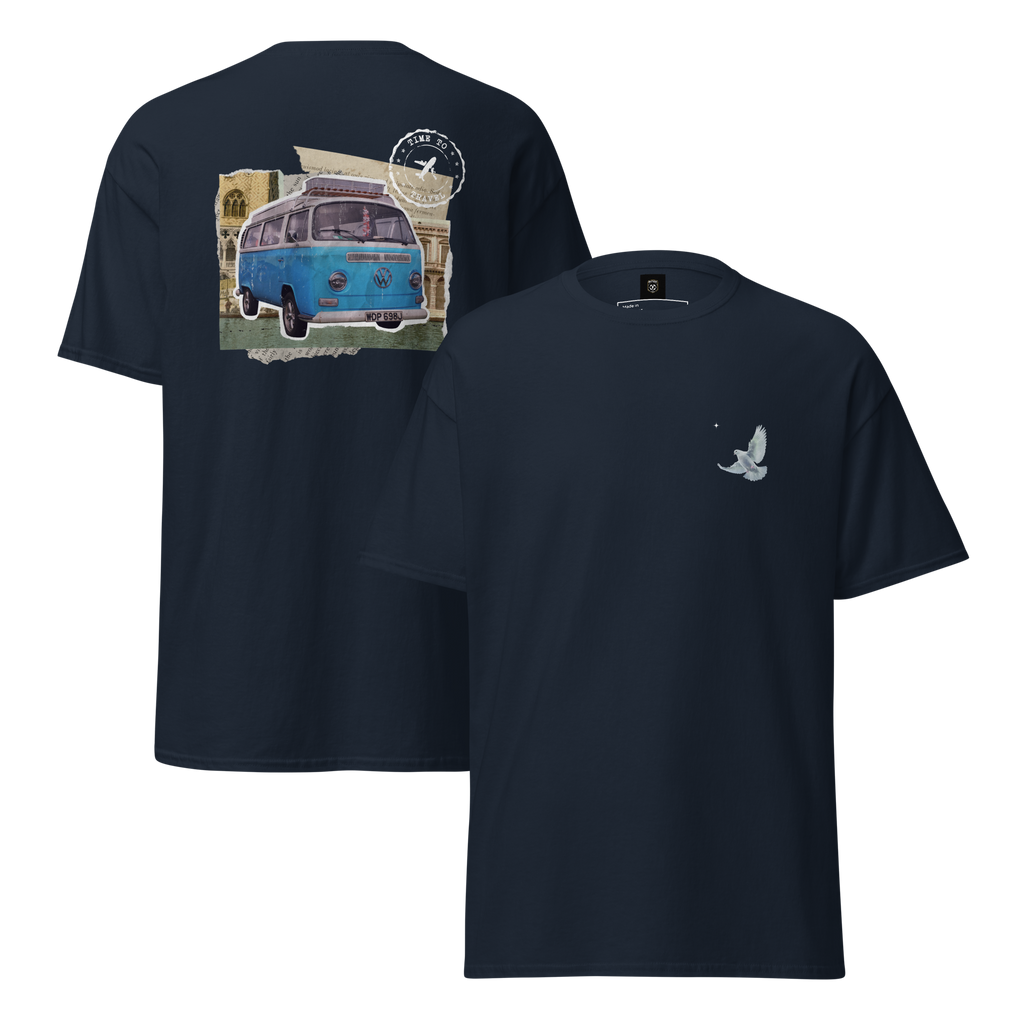 Wanderlust Graphic Tee for Adventure Seekers - Retro Van Design