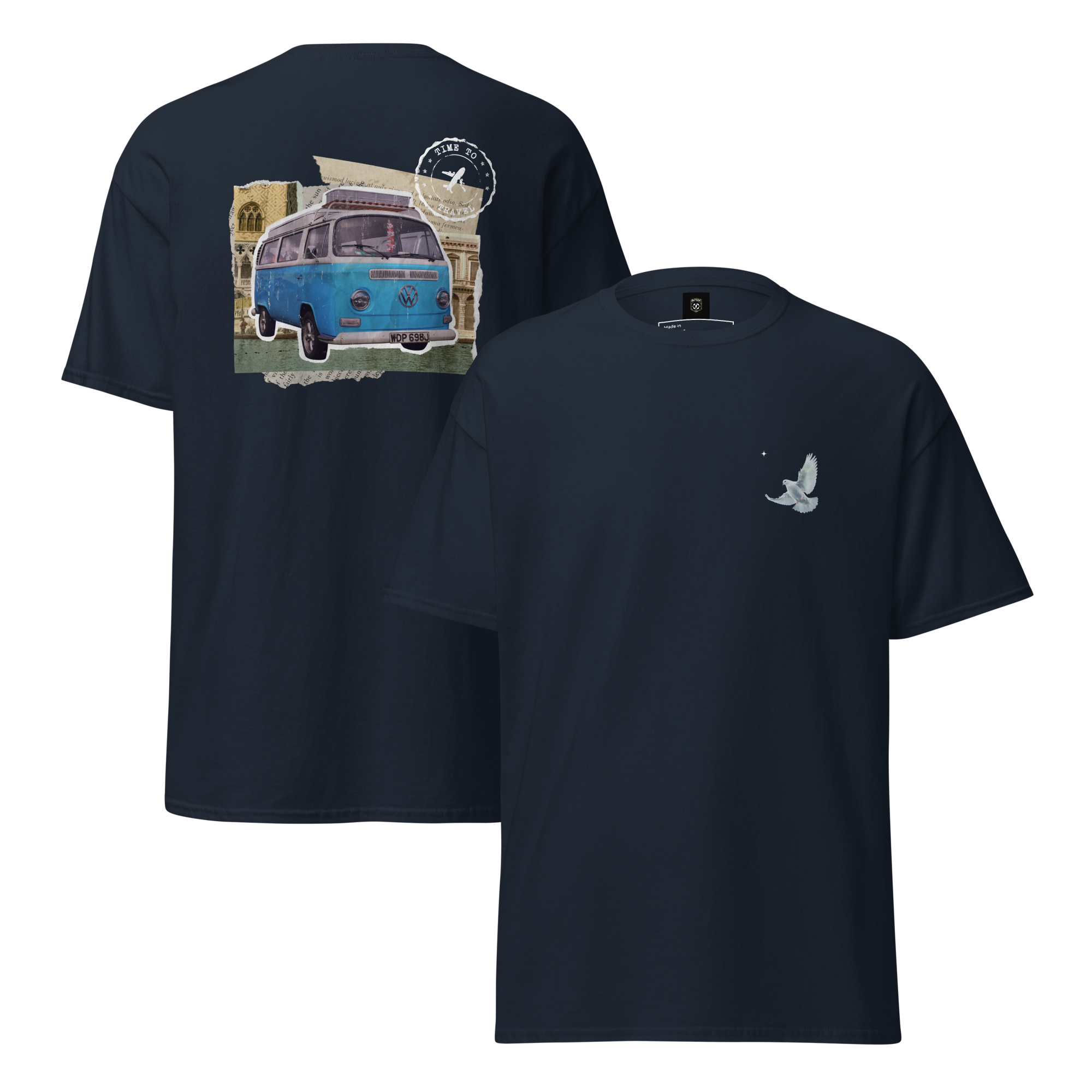Wanderlust Graphic Tee for Adventure Seekers - Retro Van Design