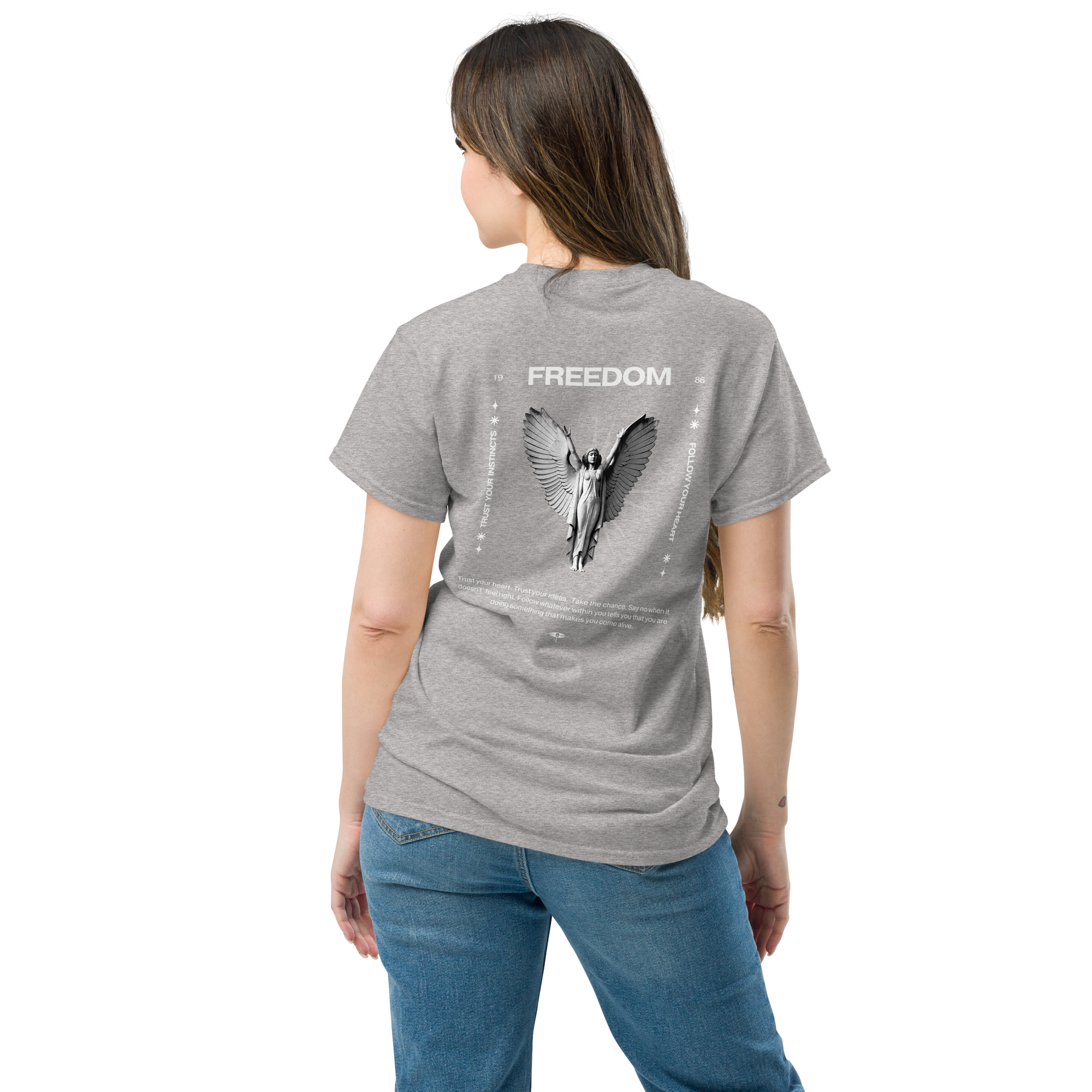 Freedom Angel Graphic Tee - Embrace Your Spirit Unisex Design