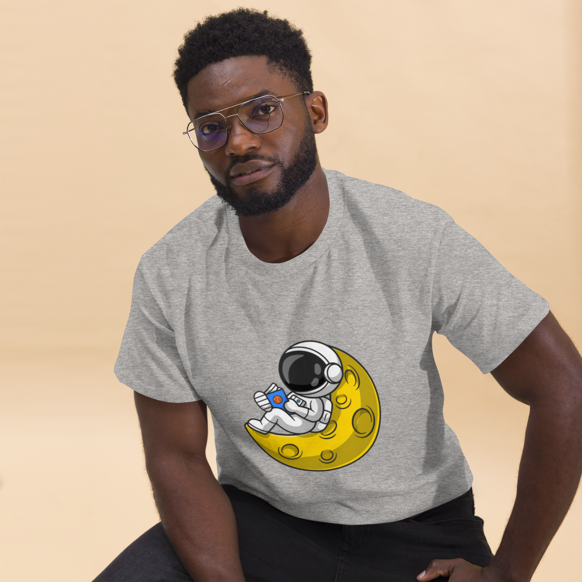Lunar Reader Tee - Stylish Graphic Tee for Book Lovers