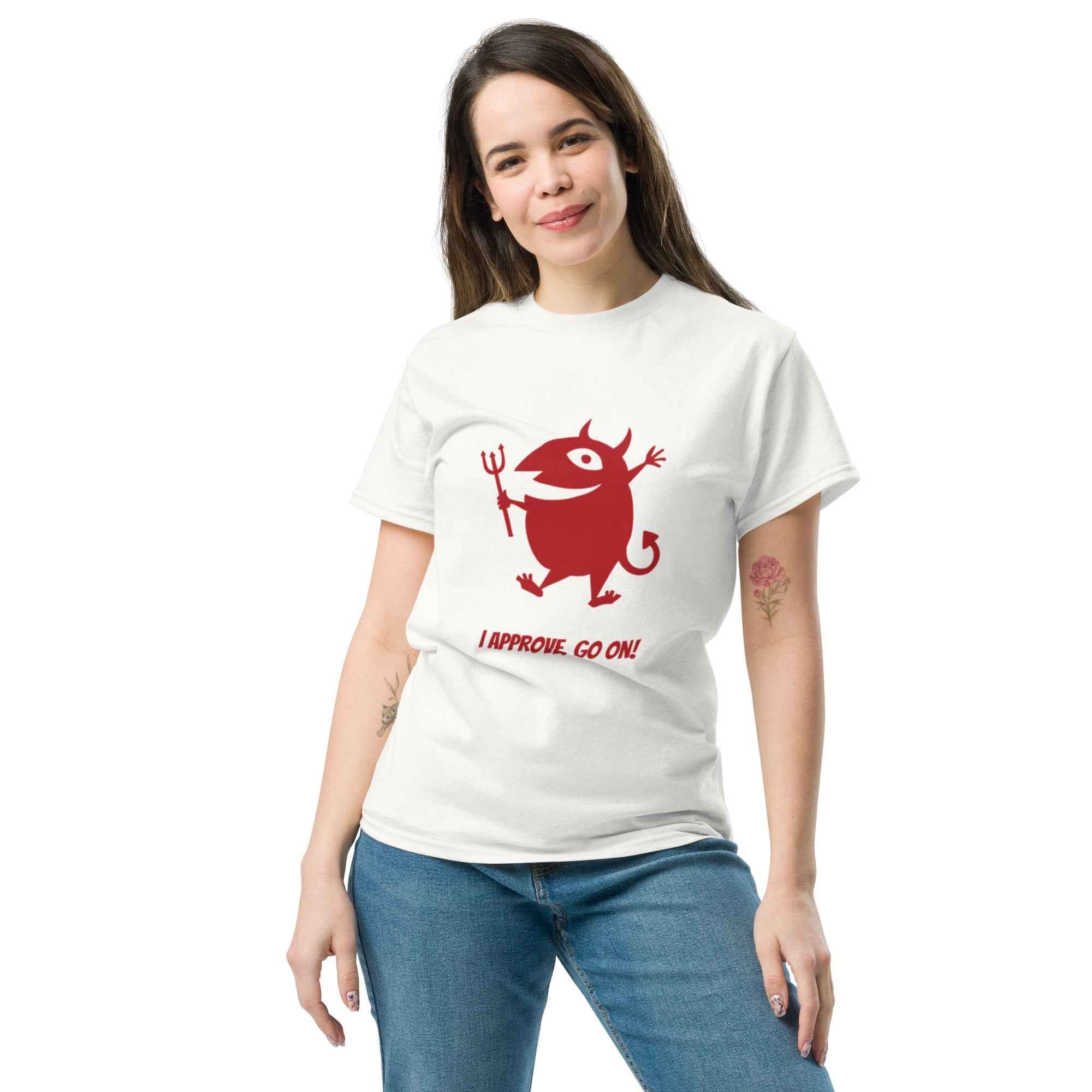Devil Graphic Tee - I Approve, Go On!