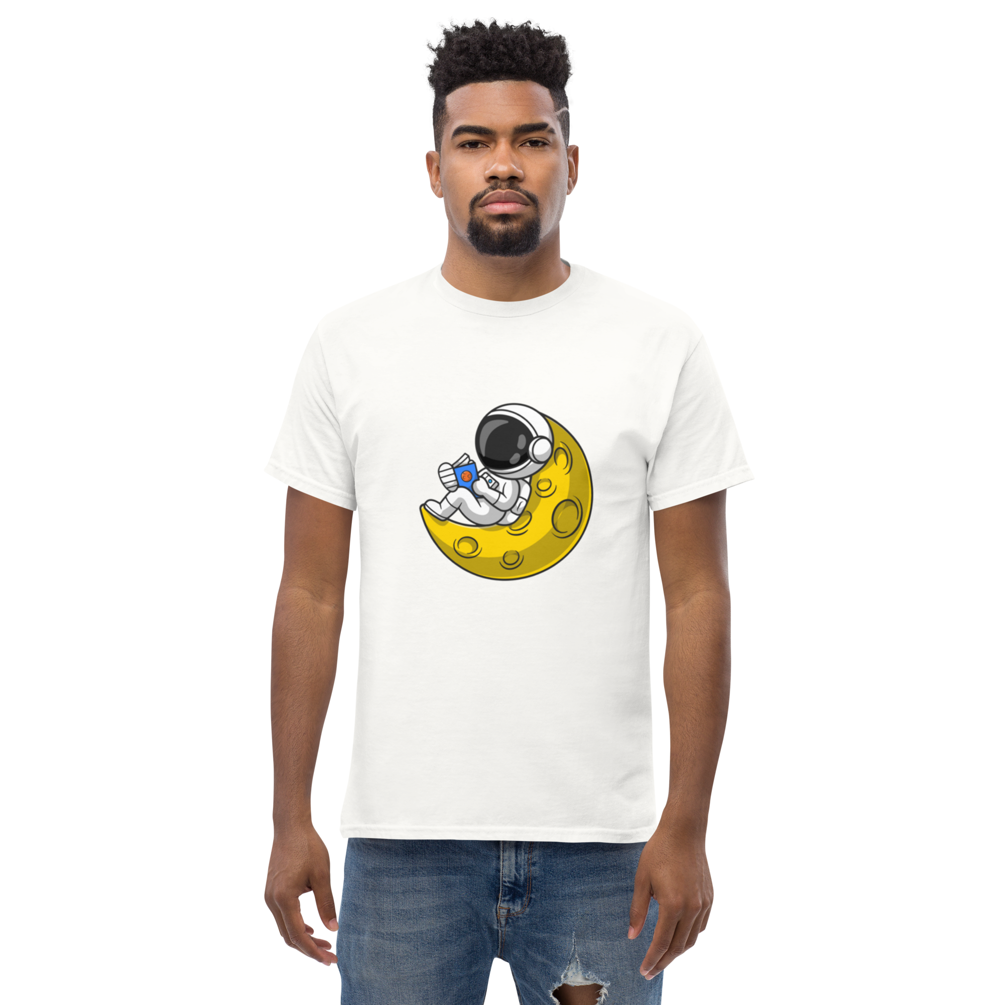Lunar Reader Tee - Stylish Graphic Tee for Book Lovers