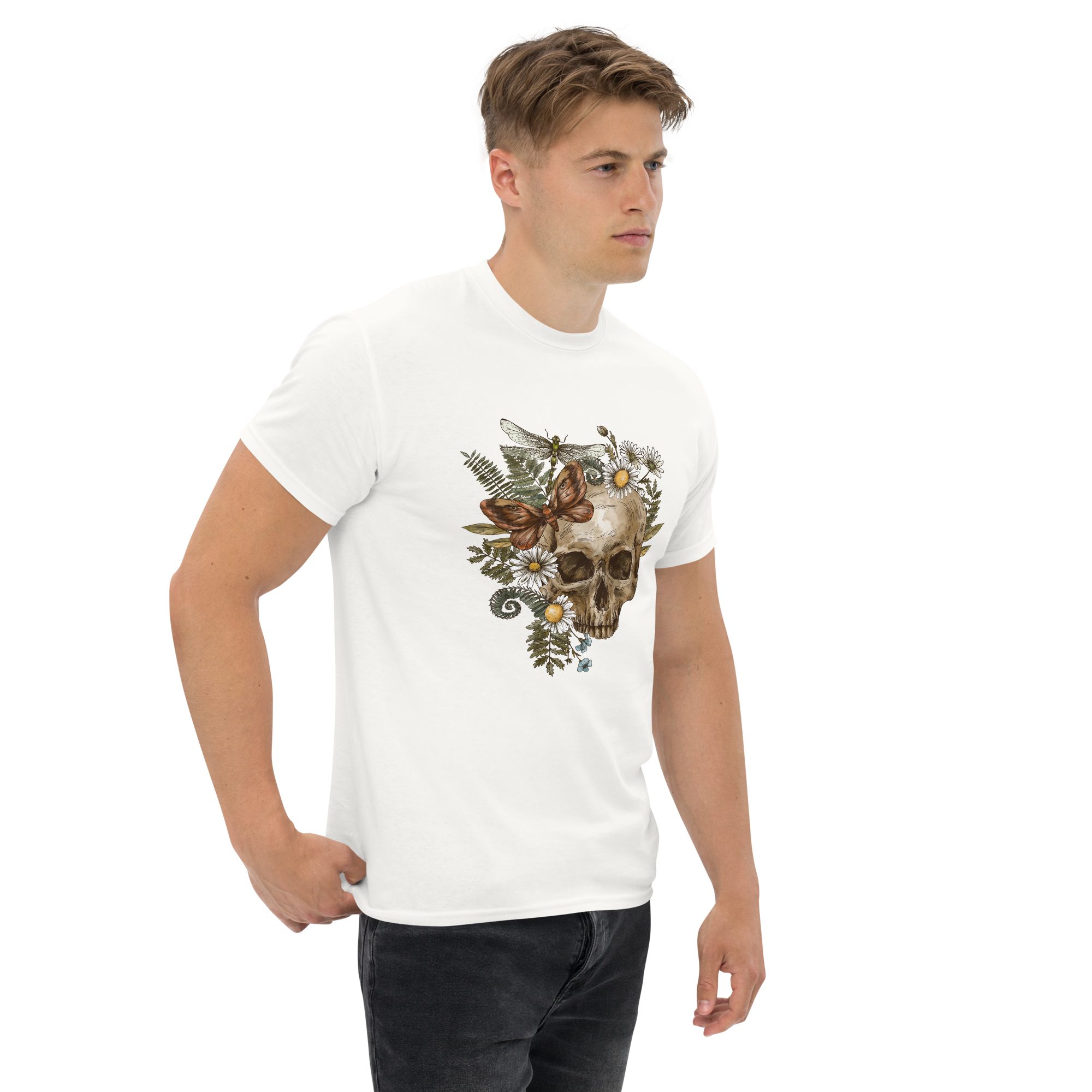 Botanical Skull T-Shirt - Heavyweight Style and Comfort for Trendsetters