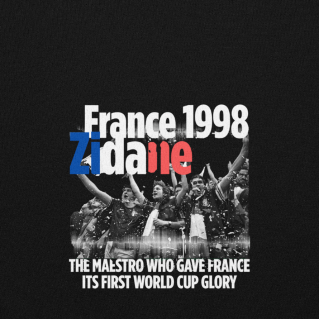 FRANCE 1998 Zidane Tribute Hoodie - Celebrate Football History