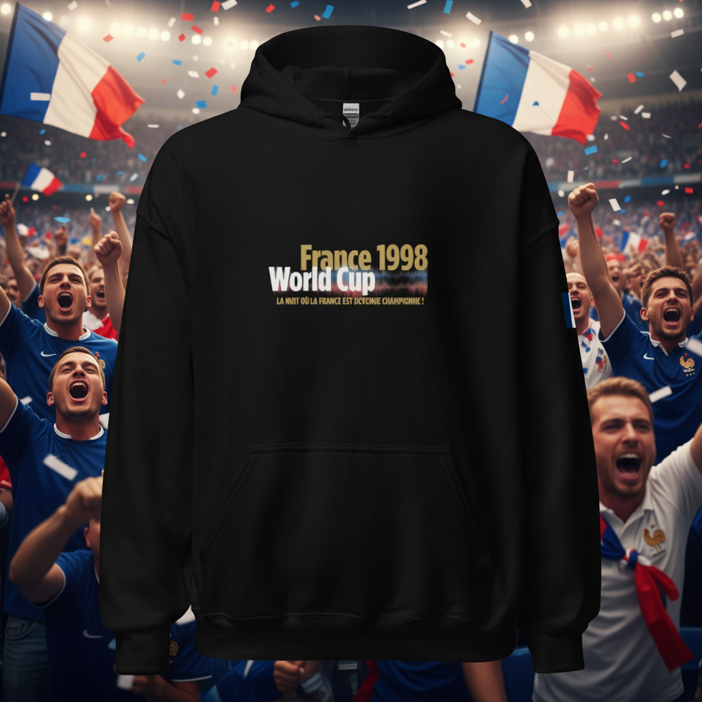 FRANCE 1998 Zidane Tribute Hoodie - Celebrate Football History