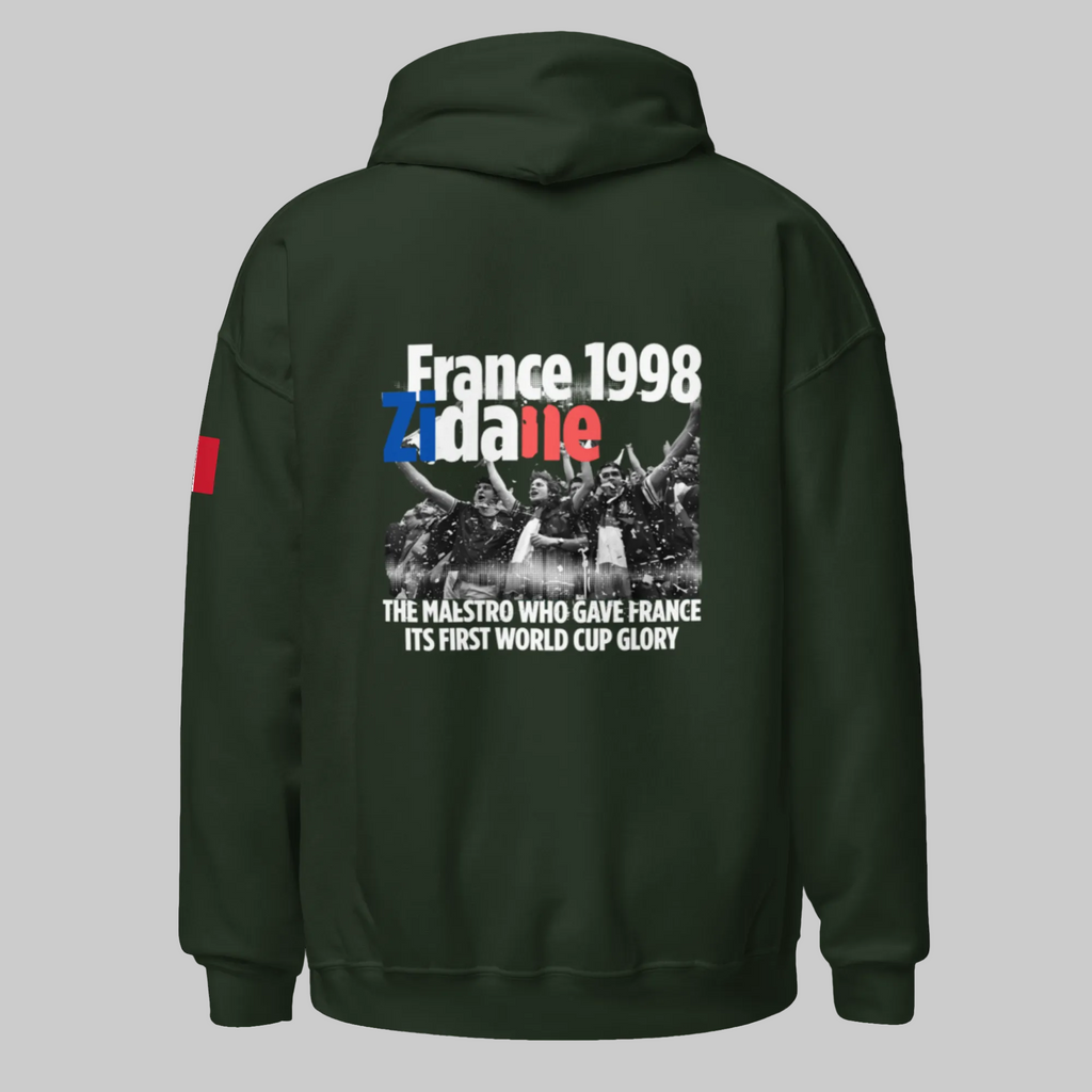 FRANCE 1998 Zidane Tribute Hoodie - Celebrate Football History