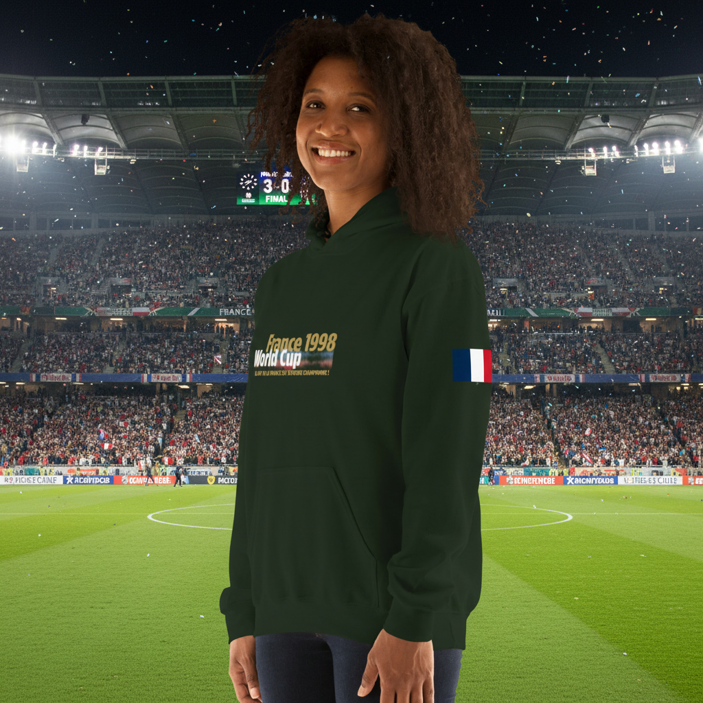 FRANCE 1998 Zidane Tribute Hoodie - Celebrate Football History
