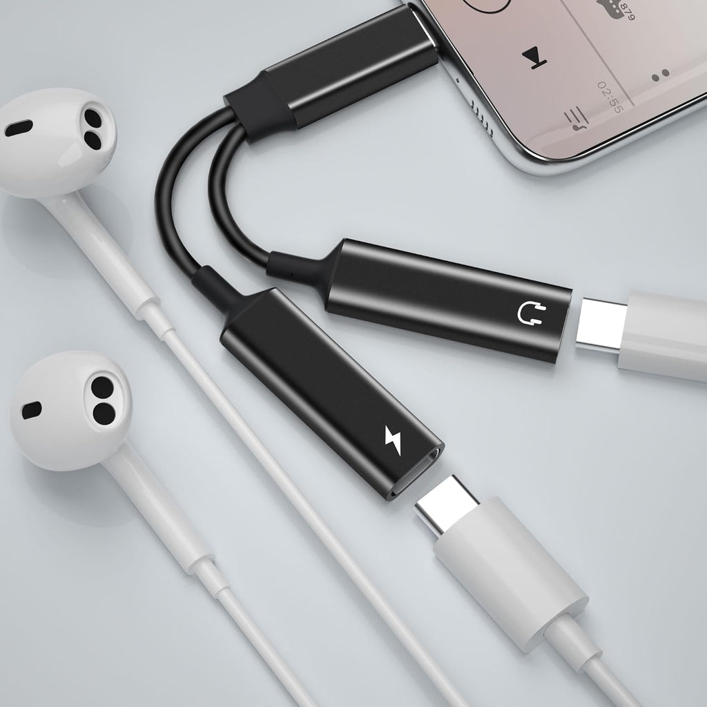 USB C to Dual USB C Adapter - Charging & Audio Splitter - AUX012