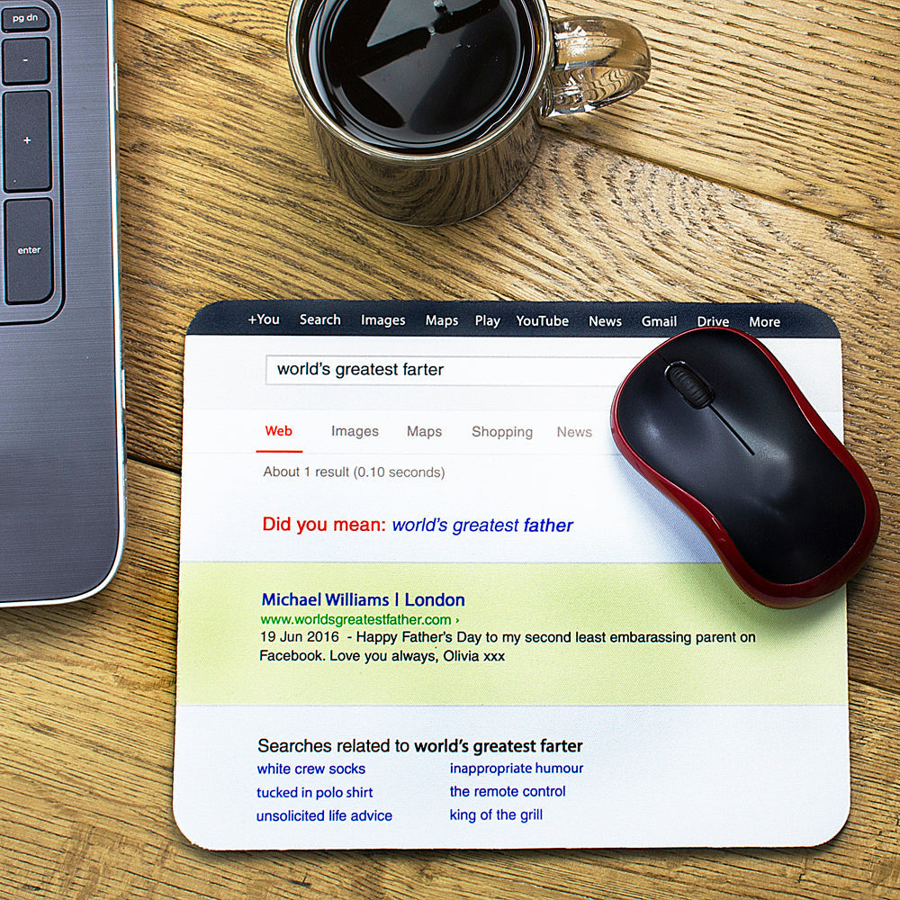 Web Search Personalised Father's Day Mouse Pad