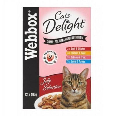 Webbox Cat Delight Jelly Pouch 48x100g