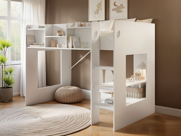 Flair Wizard Junior Mid High Sleeper Bed White