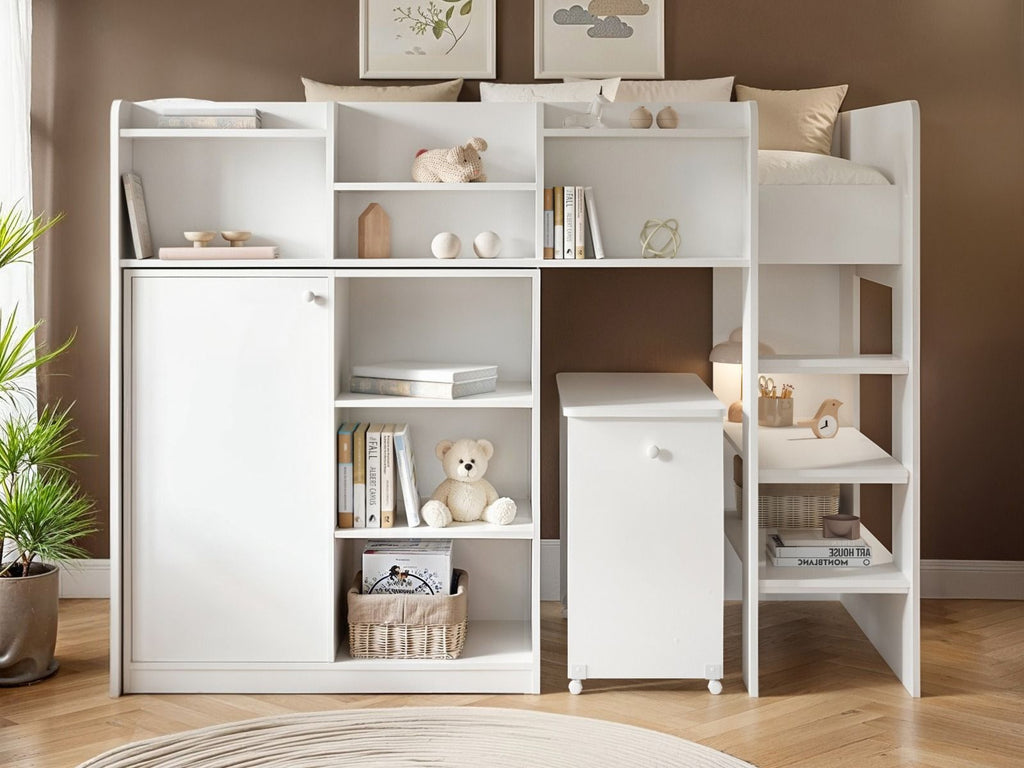 Flair Wizard Junior High Sleeper Workstation White