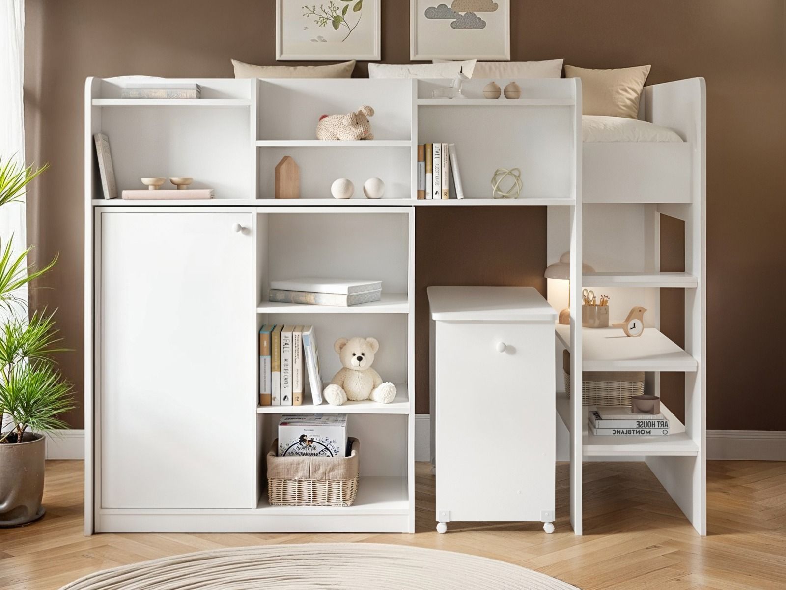 Flair Wizard Junior High Sleeper Workstation White