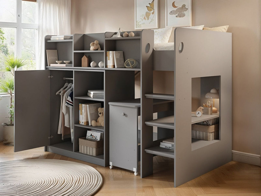 Flair Wizard Junior High Sleeper Workstation White