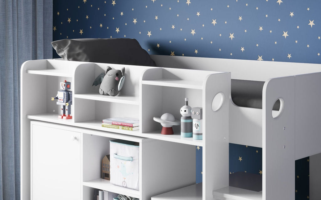 Flair Wizard Junior Mid High Sleeper Bed White