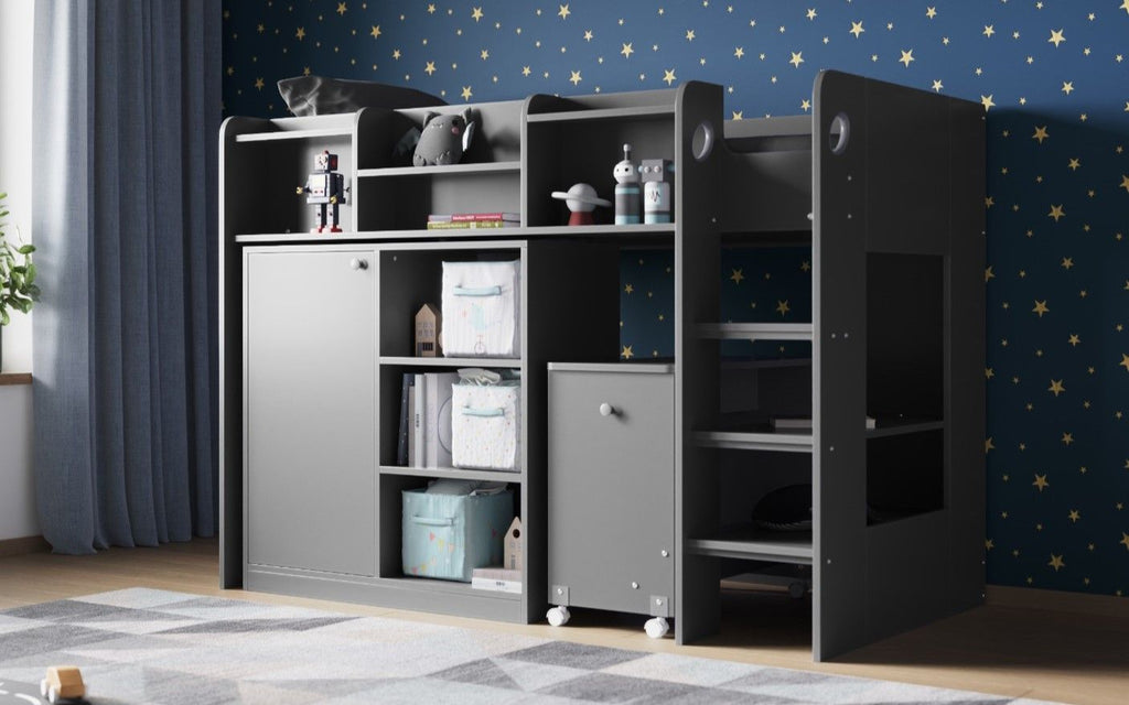 Flair Wizard Junior High Sleeper Workstation White
