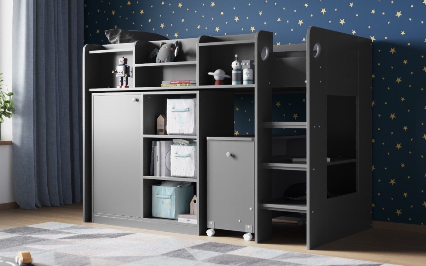 Flair Wizard Junior High Sleeper Workstation White