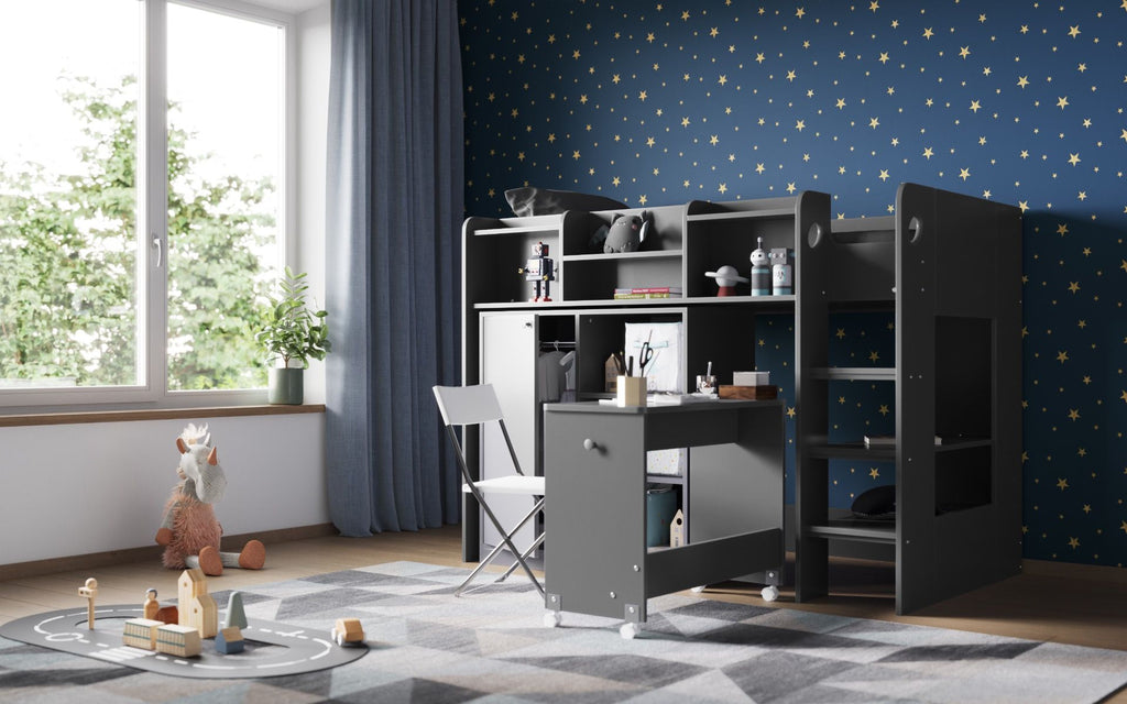 Flair Wizard Junior High Sleeper Workstation White