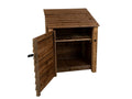 Wooden Garden Tool Storage with Shelf W-99cm, H-126cm or 180cm, D-88cm - Brown Finish