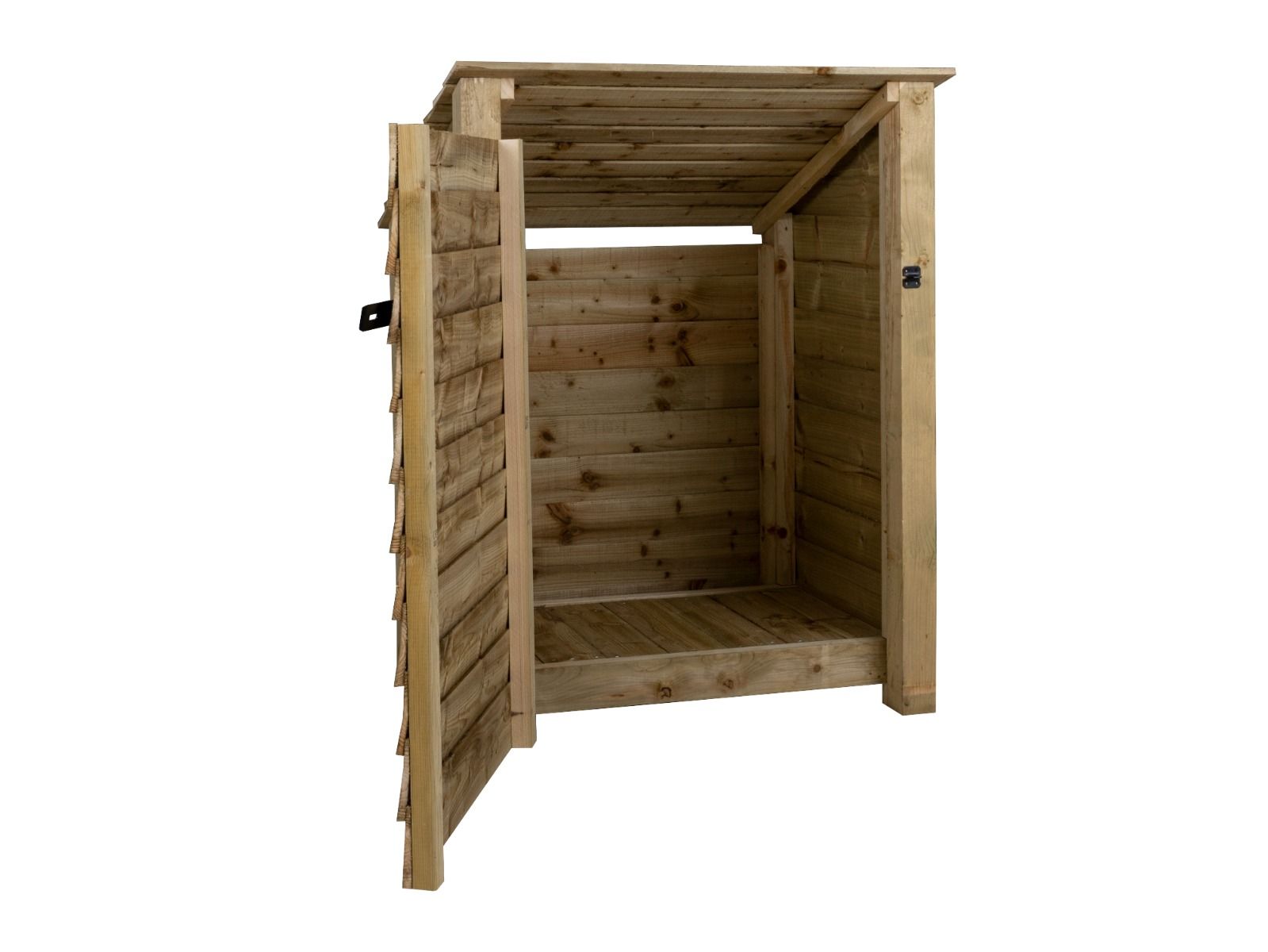 Wooden Garden Tool Storage with Shelf (Roof Sloping Back) W-99cm, H-126cm or 180cm, D-88cm