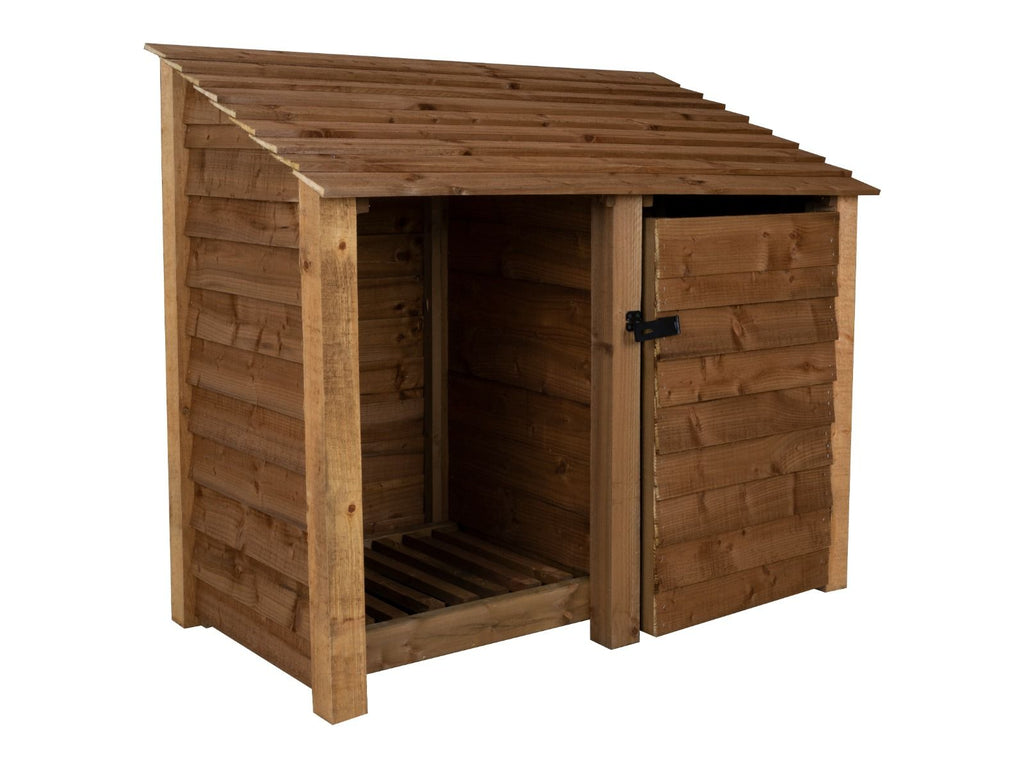 Wooden Garden Tool Storage W-146cm, H-126cm or 180cm, D-88cm - Brown Finish