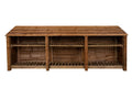 Wooden Log Store with Shelf W-335cm, H-126cm or 180cm, D-88cm - Brown Finish