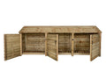 Wooden Log Store with Doors W-335cm, H-126cm or 180cm, D-88cm