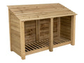 Wooden Log Store W-187cm, H-126cm or 180cm, D-88cm