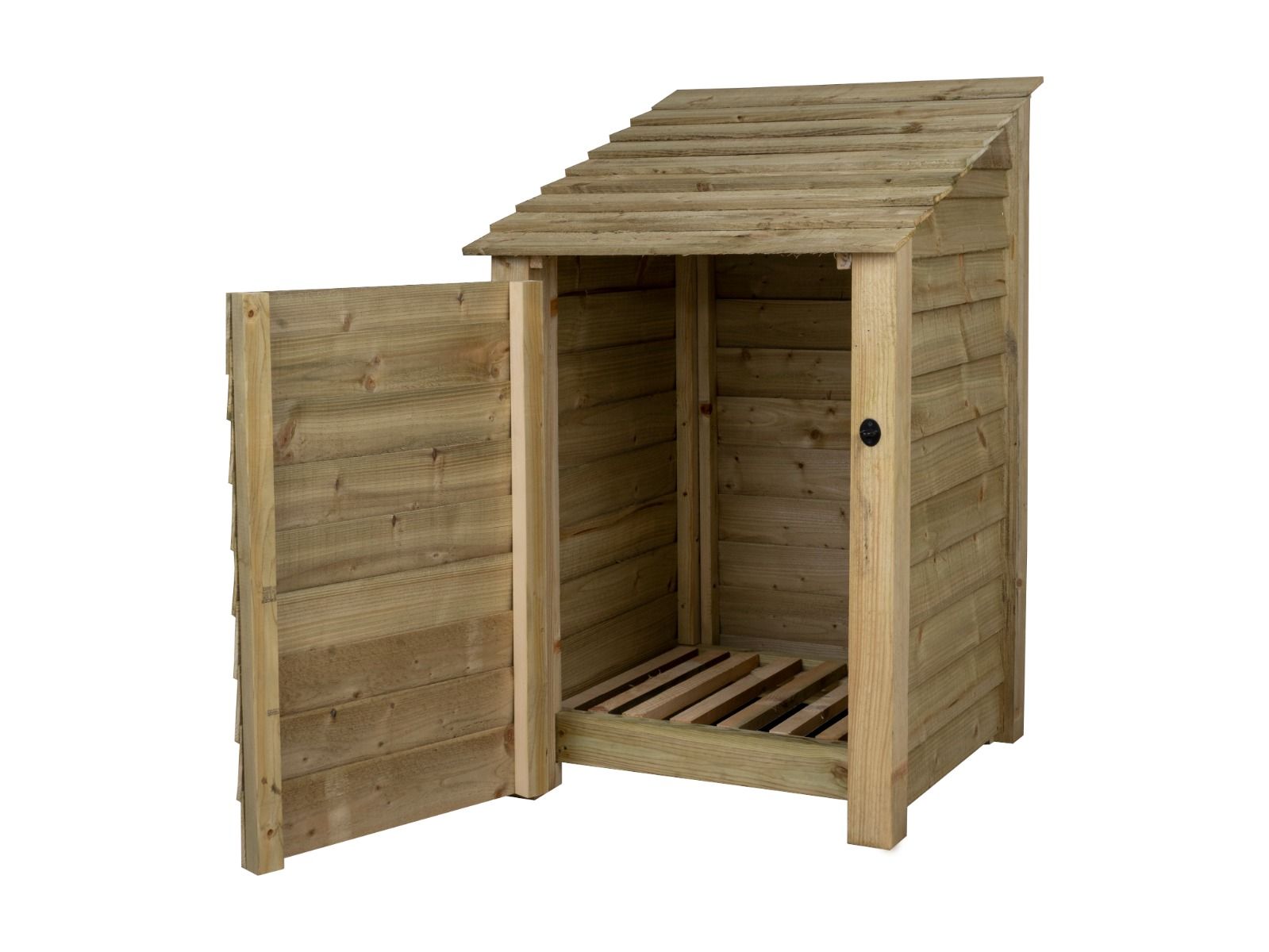 Wooden Log Store with Door W-79cm, H-126cm or 180cm, D-88cm