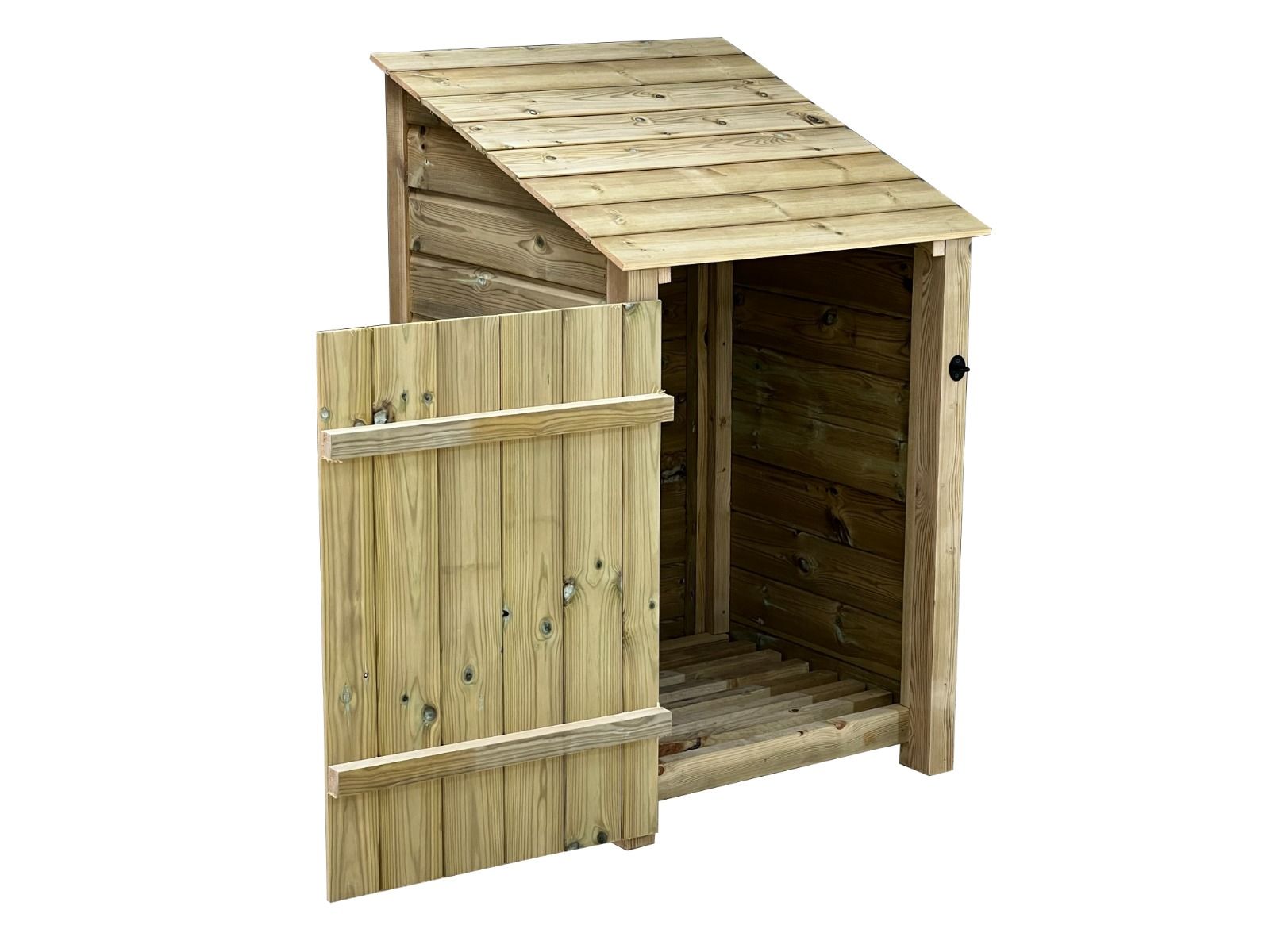 Wooden Premium Tongue/Groove Log Store with Door (W-79cm,H-126cm or H-180cm, D-88cm)