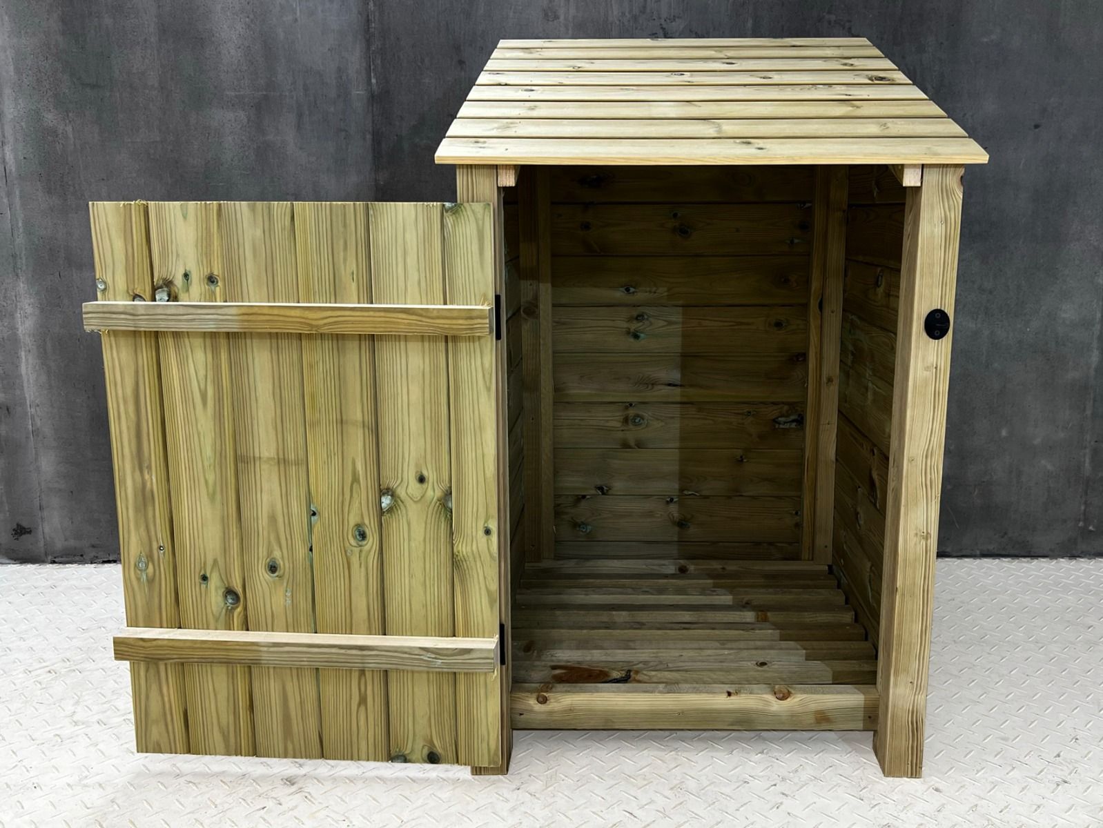 Wooden Premium Tongue/Groove Log Store with Door (W-79cm,H-126cm or H-180cm, D-88cm)