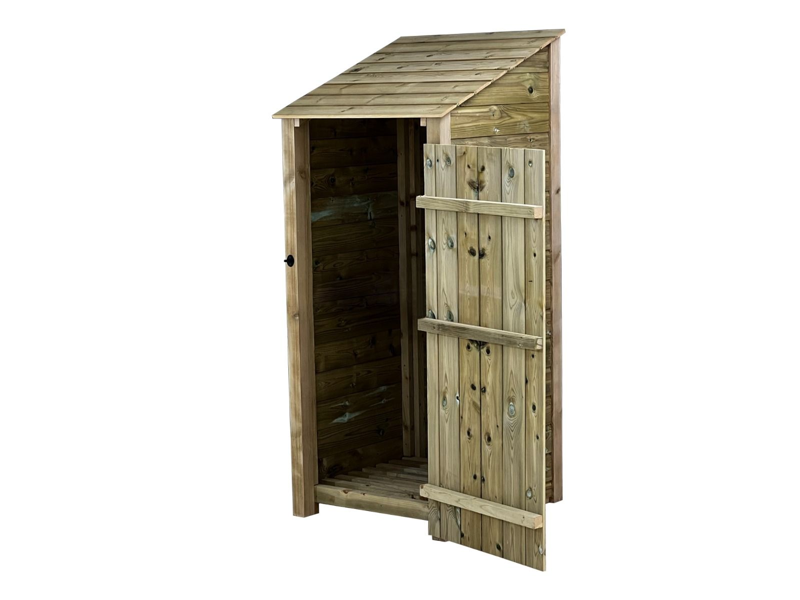 Wooden Premium Tongue/Groove Log Store with Door (W-79cm,H-126cm or H-180cm, D-88cm)