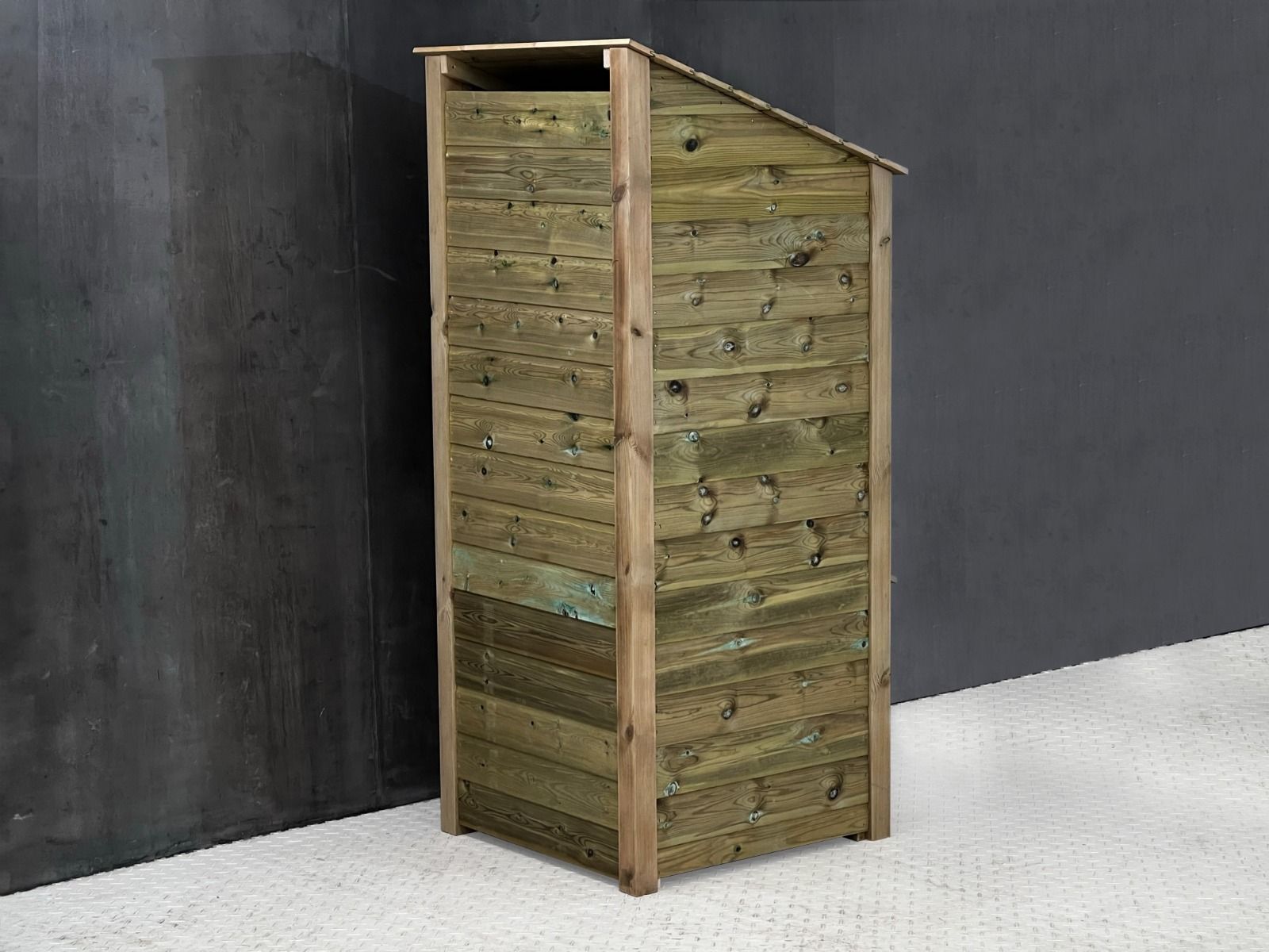 Wooden Premium Tongue/Groove Log Store with Shelf (W-79cm, H-126cm or H-180cm, D-88cm)
