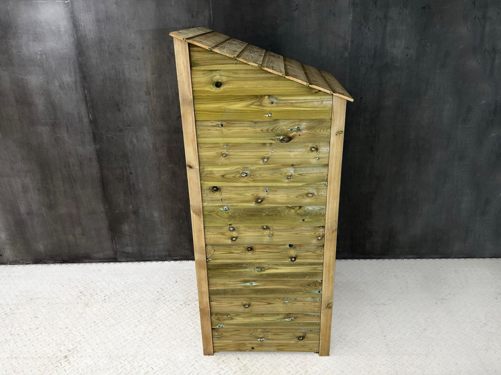 Wooden Premium Tongue/Groove Log Store with Shelf (W-79cm, H-126cm or H-180cm, D-88cm)