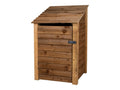 Wooden Garden Tool Storage with Shelf W-79cm, H-126cm or 180cm, D-88cm - Brown Finish