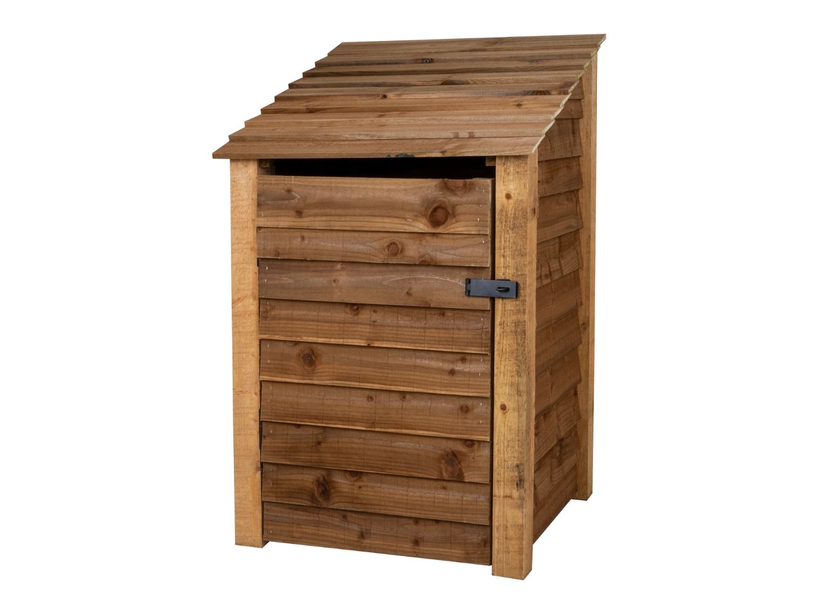 Wooden Garden Tool Storage with Shelf W-79cm, H-126cm or 180cm, D-88cm - Brown Finish